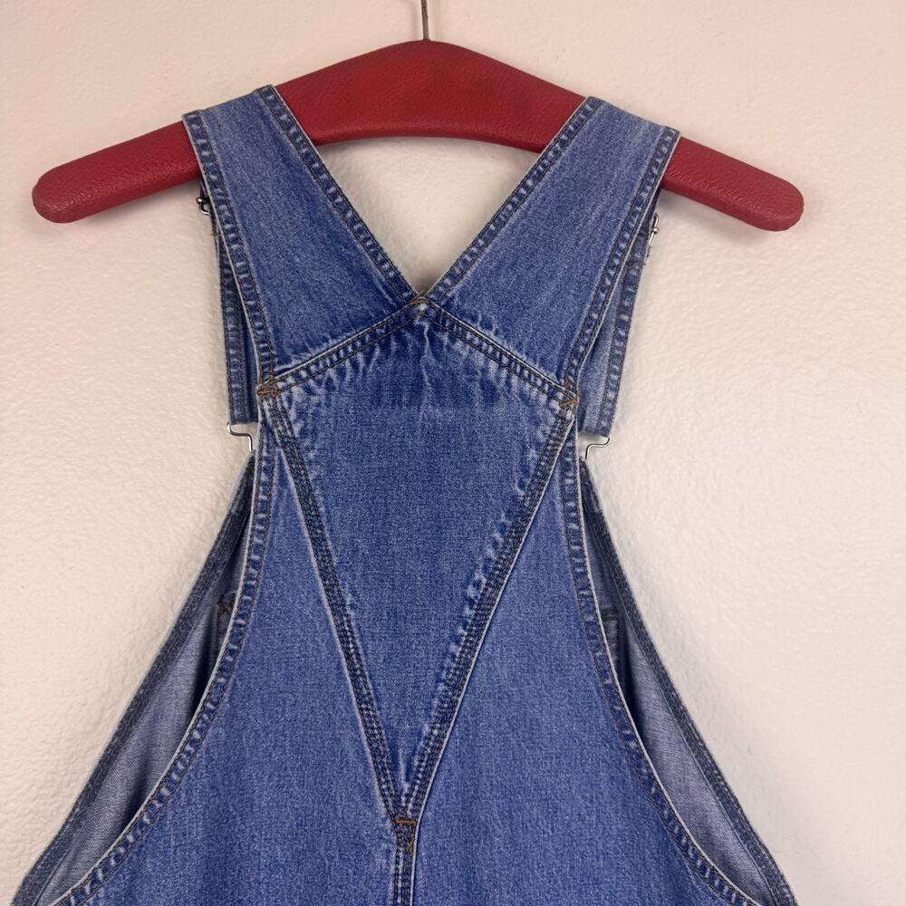 Vintage 90s Y2K Unionbay Blue Jean Cotton Denim Bib Overalls Dungarees Small - Picture 10 of 13